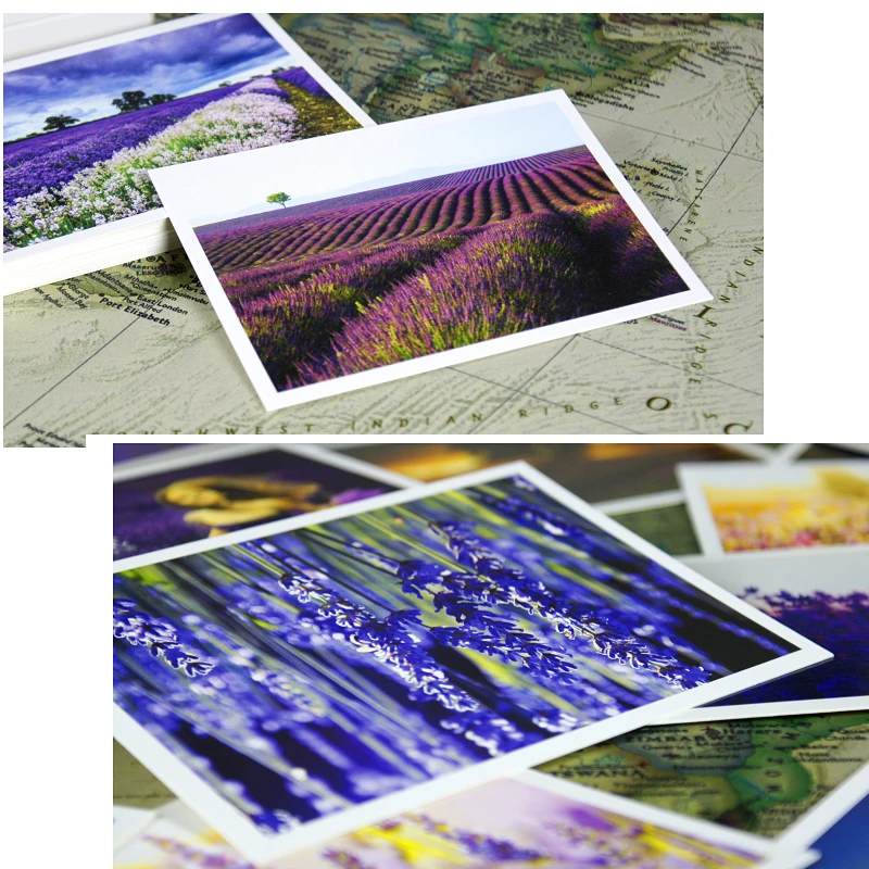 

30pcs Provence Lavender view style card multi-use Scrapbooking party invitation DIY Decoration gift card message card postcard