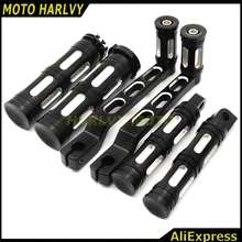 Для мотоцикла Harley рукоятки «Грипсы» рукоятка подножки для ног край отрезной рычаг переключения передач Peg подходит для Davidson Dynas