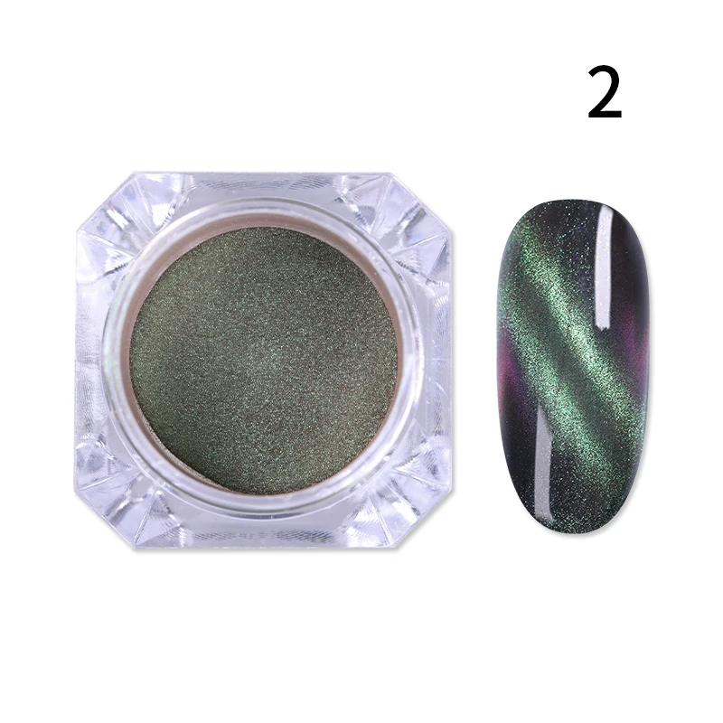 1 коробка 0,2 г 9D кошачий глаз Магнитная пудра красочное зеркало для ногтей порошковый магнит пигмент для ногтей DIY Дизайн ногтей украшения - Цвет: 0.5g-2