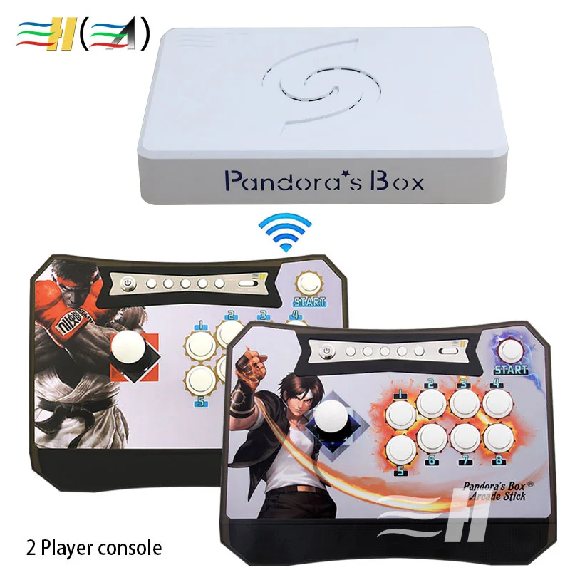 Arcade Controller Kit Pandora Box 6 1300 Wireless Arcade Stick 1300 in 1 HDMI VGA USB to TV PS3 PC support fba mame ps1 3d game