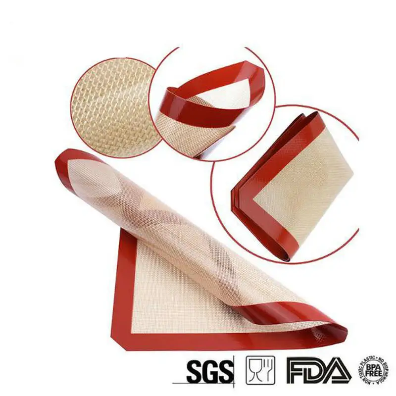 

Thick Silicone Baking Mats Fiber glass pad Baking Tools Non-Stick Heat Resistant Durable Liner for Bake Pans