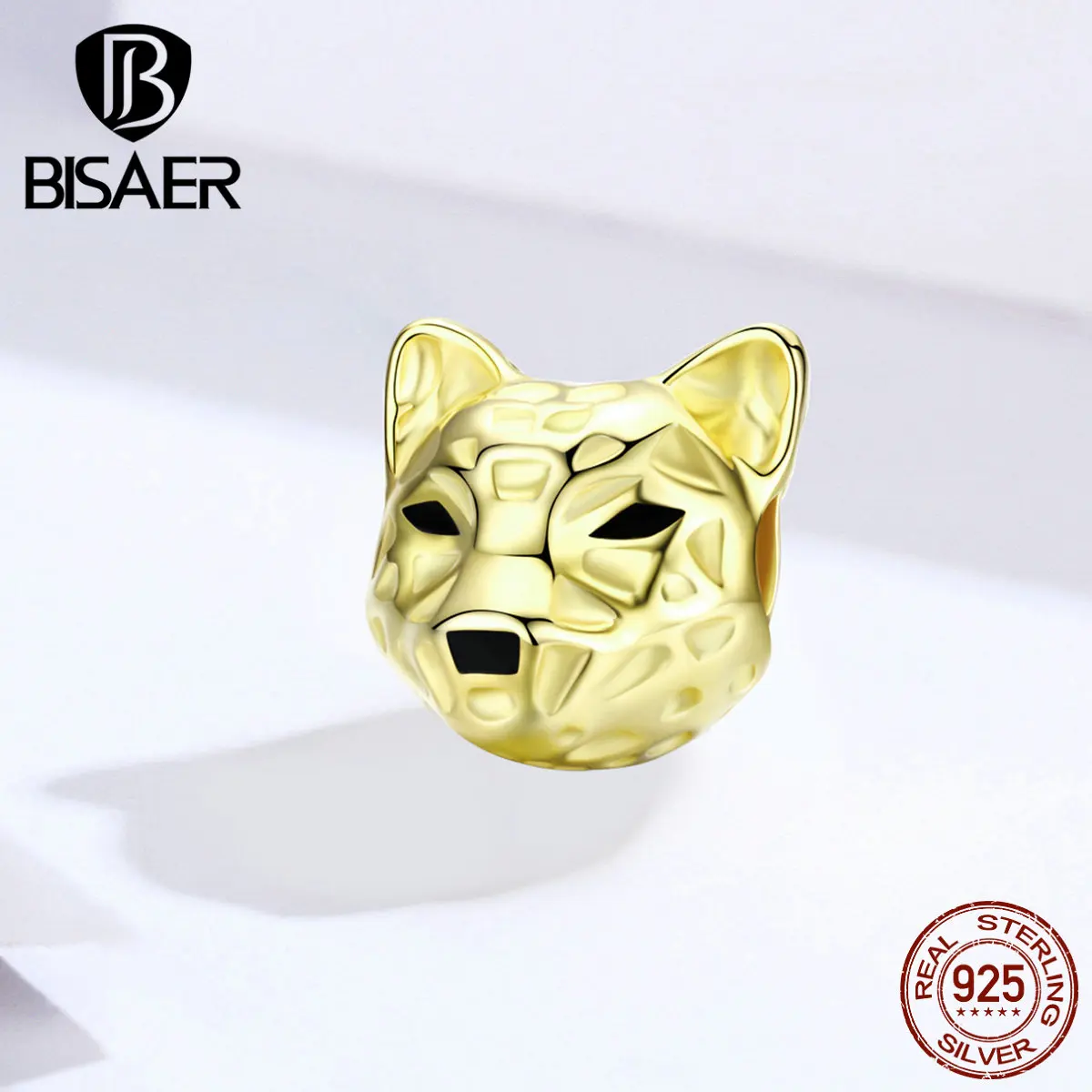 

Leopard Beads BISAER 925 Sterling Silver Animal Heads Beads Leopard Charms fit for Charm Bracelets Silver 925 Jewelry ECC1252