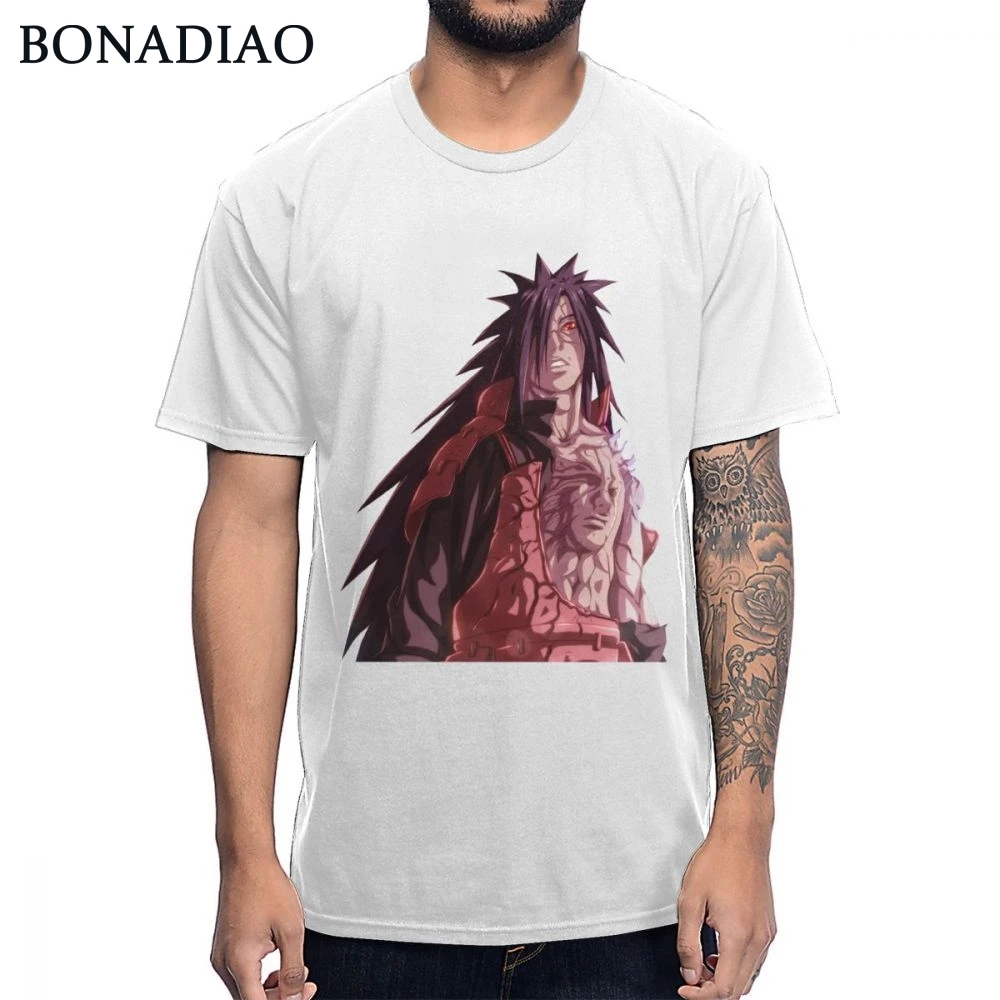Leader of the Uchiha clan Madara Naruto футболка Летняя мужская из 100% хлопка с уникальным
