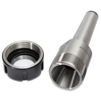 

Promotion! ER32 MT3 M12 Taper Collet Chuck Holder CNC Milling Lathe Straight Tool Silver+Black