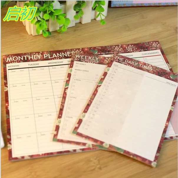 

Daily Weekly Monthly Flower Bird Organiser Planner Desk Table Business Schedule To Do List For College And Office