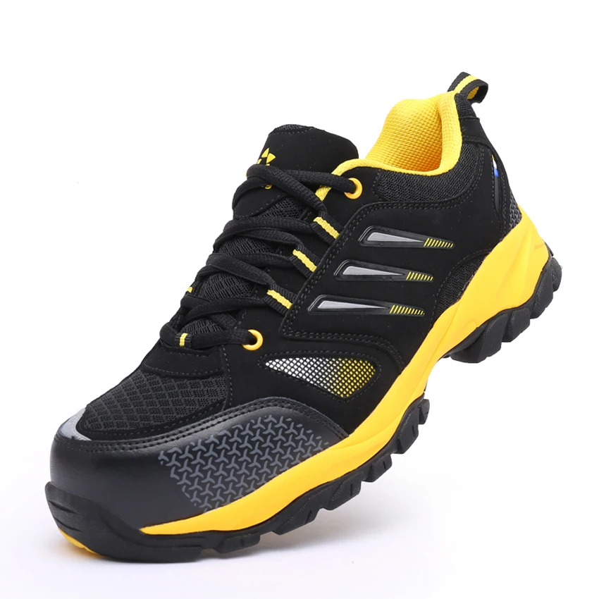 Breathable Mesh Steel Toe Safety Shoes Pucture Proof Shock Absorbing Work Bootsin Work & Safety