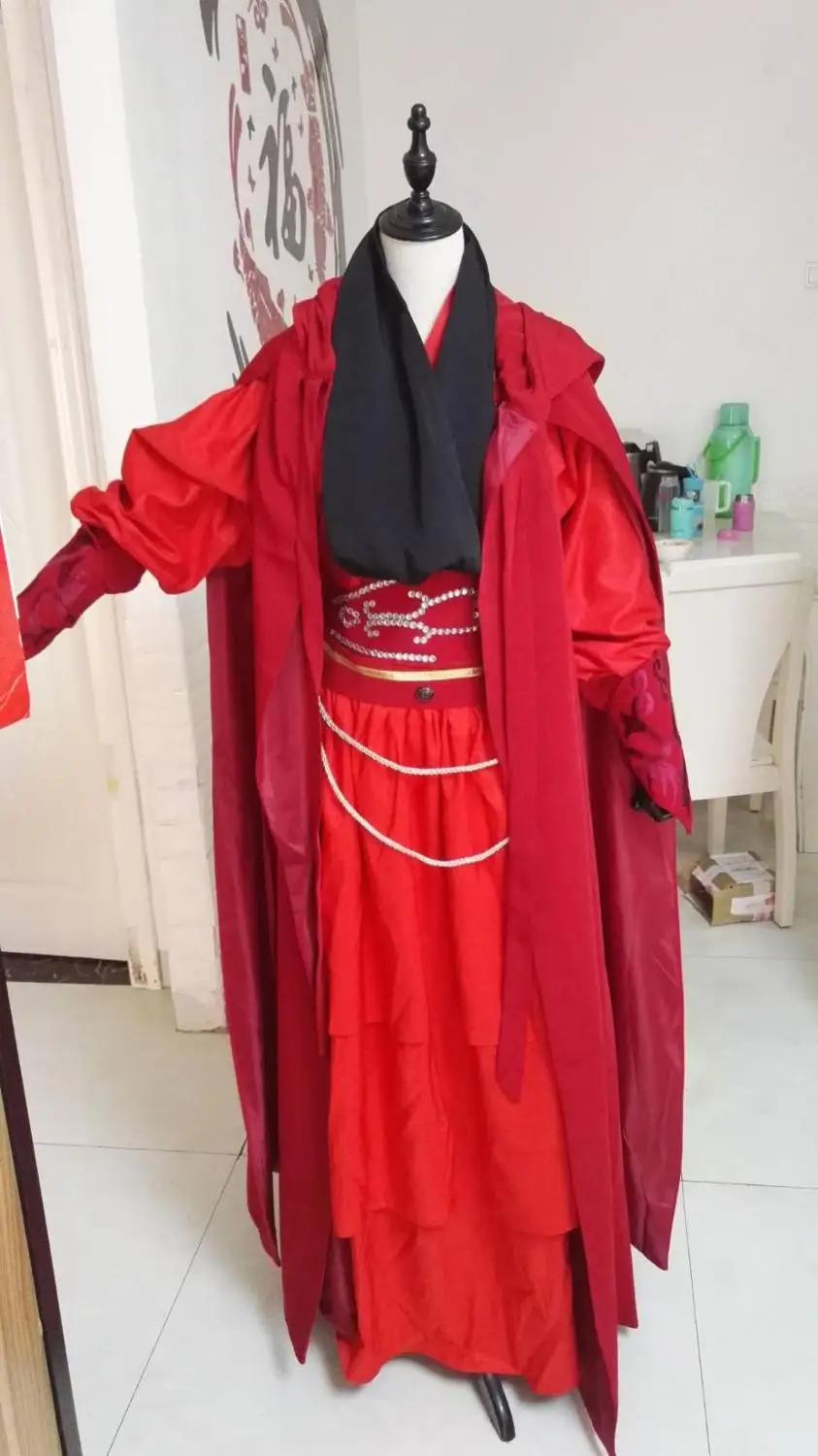  New TV Play Computer Game Qin Shi Min Yue The Legend of Qin Chi Lian Red Swordlady Costume 2 design