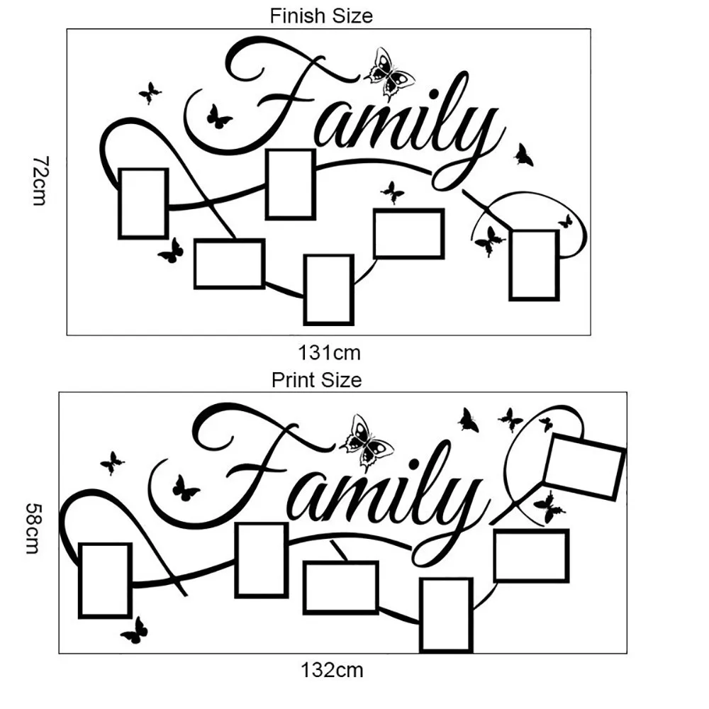Съёмная фоторамка, наклейка на стену, Виниловая наклейка, рамки для фотографий, семейная наклейка s, домашний декор, гостиная z0524# G30