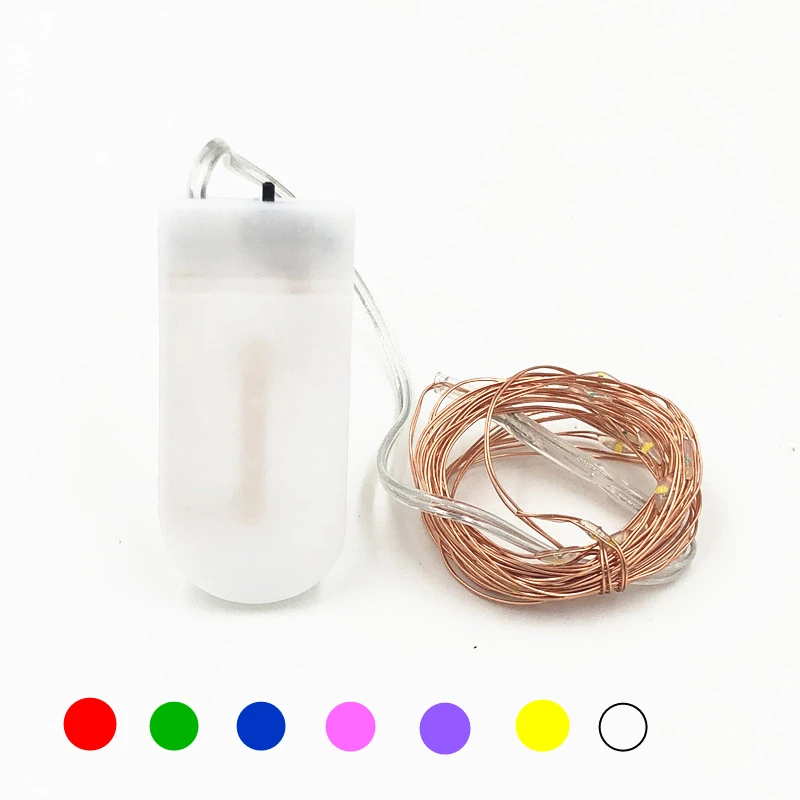 

LED Fairy Light 2m LED String Light Waterproof Copper Wire Powered by CR2032 Battery for Garland Christmas Wedding Decoration