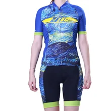 Спорт на открытом воздухе короткий рукав эластичный велосипедный комплект Джерси костюм для женщин велосипед/велосипедная Одежда дышащая одежда для велоспорта Ropa Ciclismo