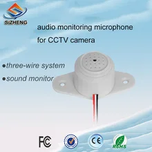 SIZHENG QD-30 Mini sound monitor pickup CCTV audio microphone surveillance listening device for security cameras giantree adjustable cctv microphone audio pickup device monitor safety security device high sensitivity dvr cctv accessories
