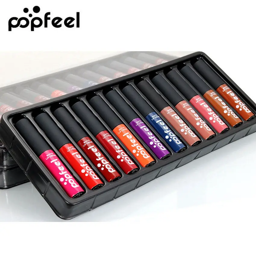 

Sexy Nude Color Liquid Lipstick Matte Pigment Cosmetics Long Lasting Red Purple Velvet Matte Lip Gloss Beauty Makeup