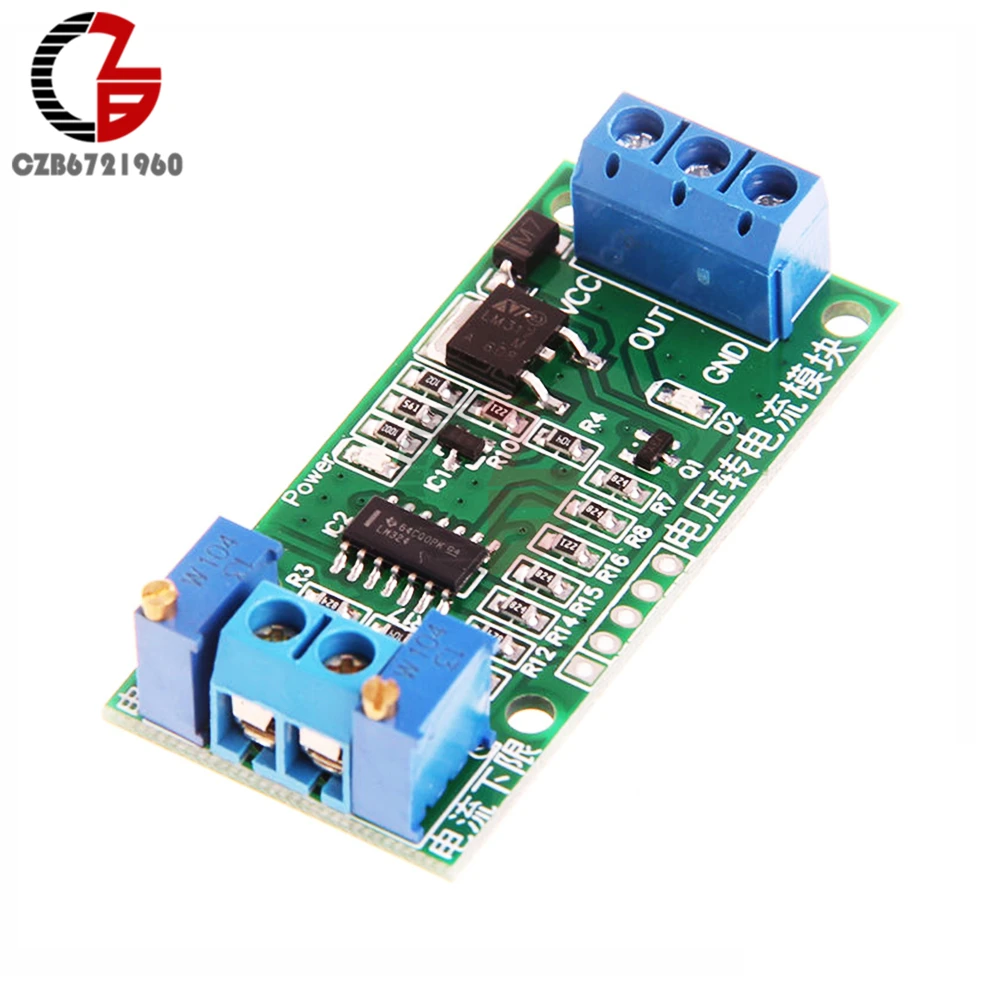 

DC 0-5V to 4-20mA Voltage to Current Converter Transmitter Signal Converter Module