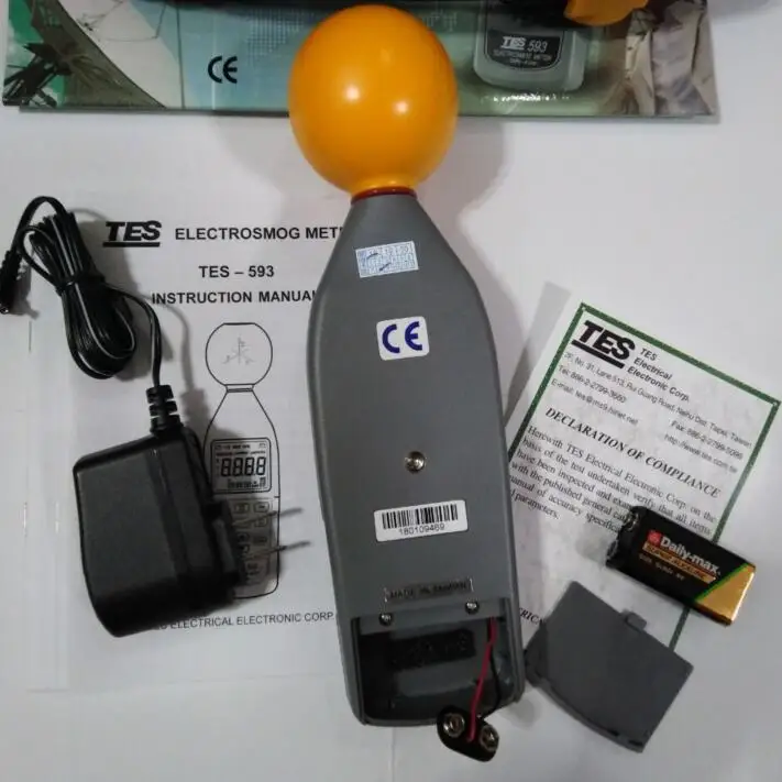 Оригинал сделано в Тайване TES593 высокочастотный EMF тестер электросмога TES 593 3
