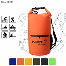 10L/20L плавательный Водонепроницаемый сухой мешок с плечевыми ремнями передний карман на молнии для катания на лодках Рыбалка Кемпинг Каякинг туристический комплект