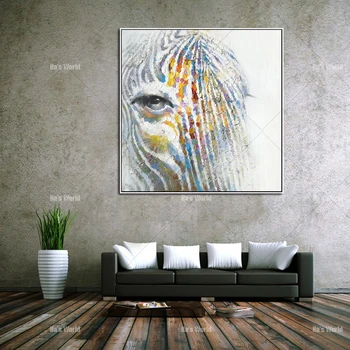 

Top Artist 100% Handpainted smile girl Oil Painting On Canvas Modern Abstract girl figure oil Painting Wall Art for Home Decor