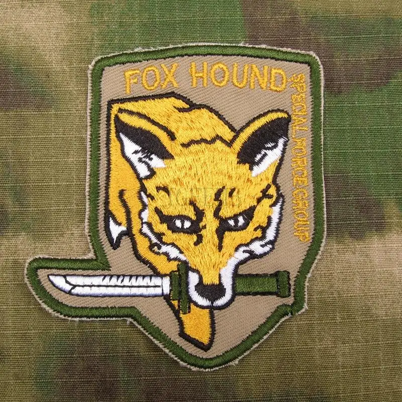 Тан MGS Лиса гончая специальная группа силы вышитые патч B2085|embroidered patch|fox houndpatches