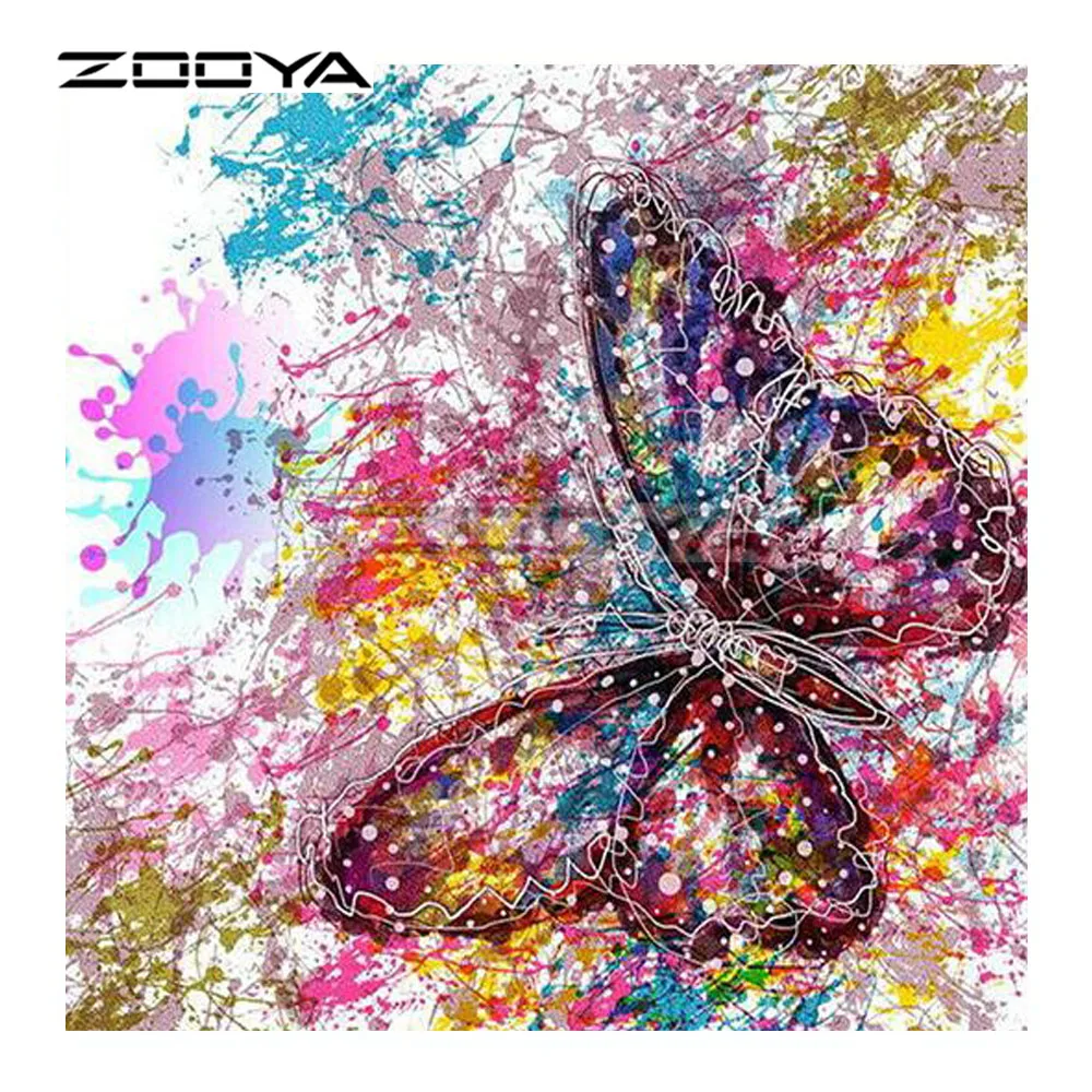 ZOOYA 5D алмазная вышивка &quotсделай сам&quot Красивая цветная бабочка живопись