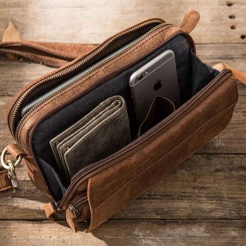 AETOO New Messenger bag Japanese retro leather wallet leather casual men bag men bag shoulder bag