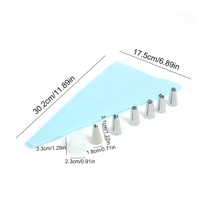 8 шт./компл. глазировки набор 1 пакета(ов)+ 6 насадок+ 1 конвертер DIY Кондитерские глазури трубопроводов для самостоятельного приготовления мороженого, инструменты для украшения торта Кондитерские насадки