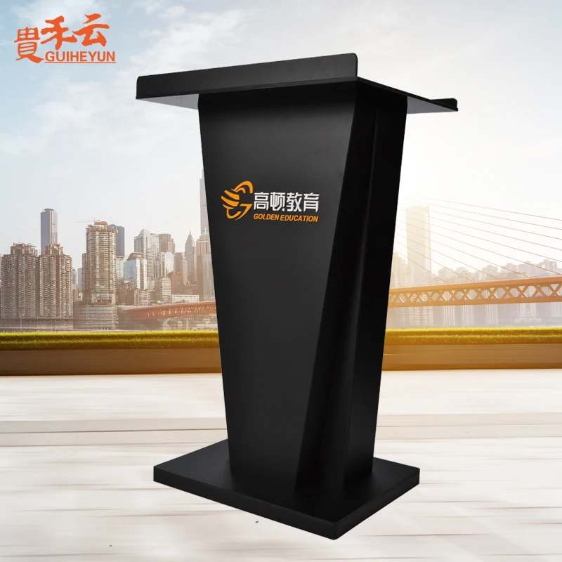 Белый экономики Lectern и черный говорить Подиум акриловый кафедра подставки 60*50*110