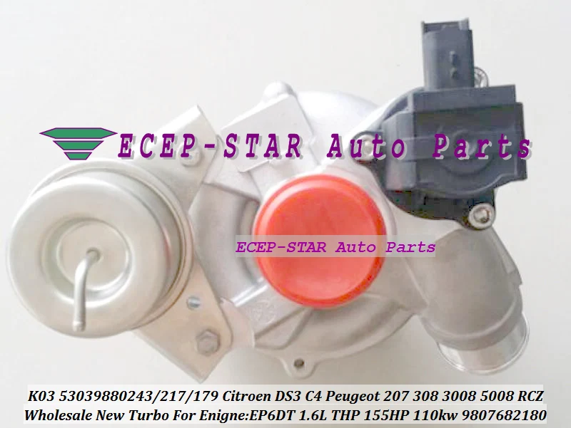 TURBO K03 53039880243 53039880217 53039880179 9807682180 For Citroen DS3 C4 For Peugeot 207 308 3008 5008 RCZ EP6DT 1.6L THP (5)