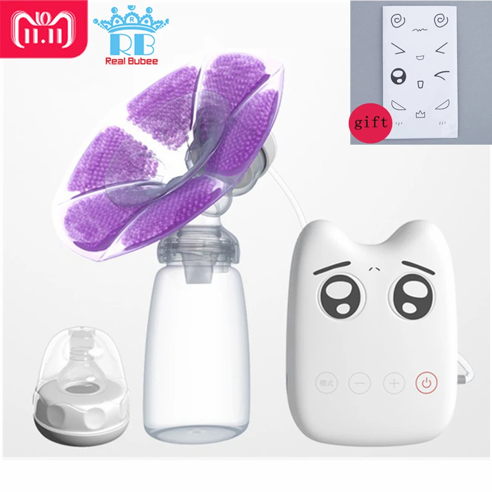 Prix Réel Bubee USB Électrique Pompe Du Sein Mamelon Bouteille Électrique Puissant Mamelon Aspiration SANS BPA Tire lait Pour Bébé Allaitement