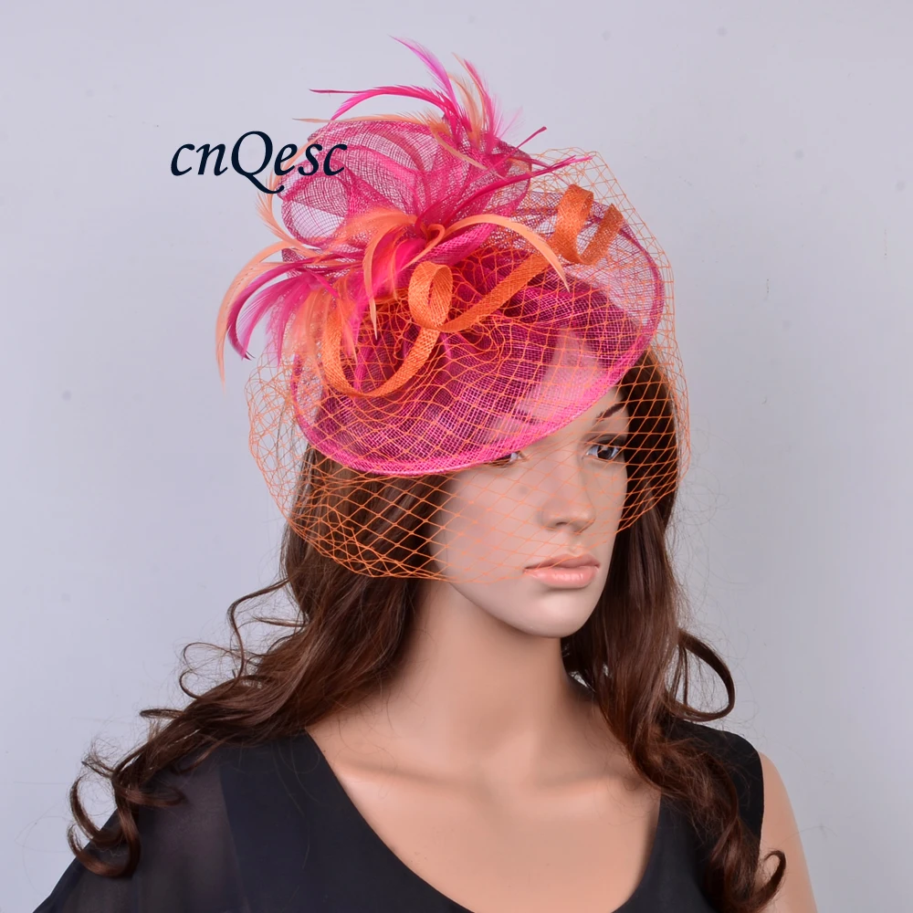 plum coloured wedding hats