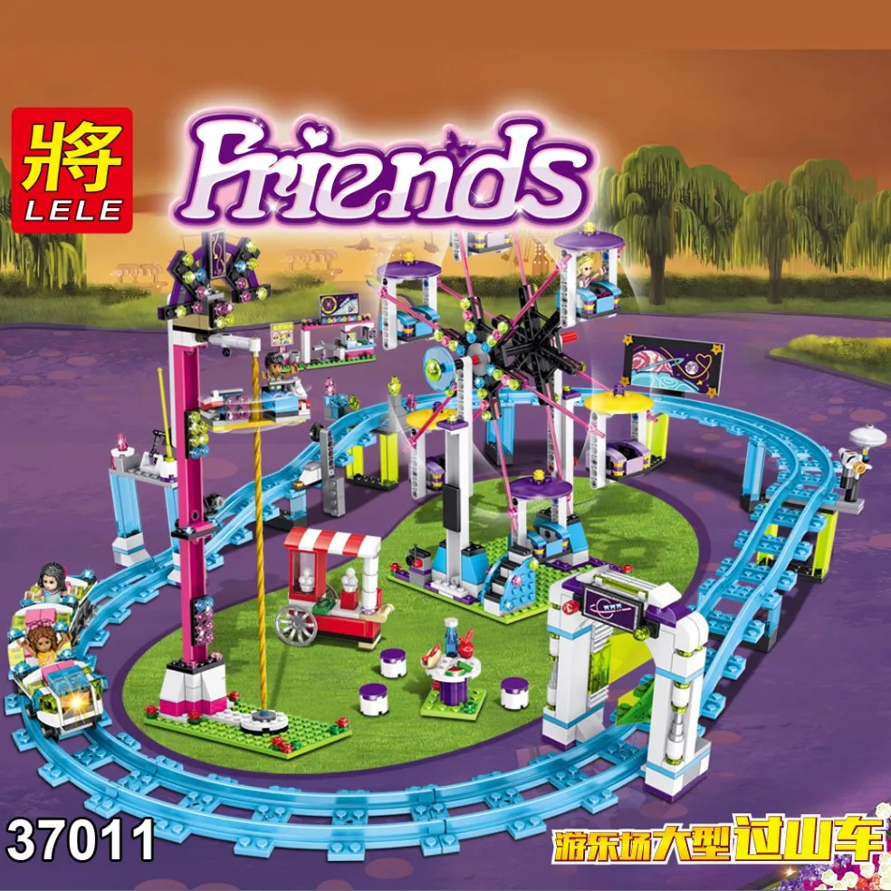 

City Girls Friend Amusement Park Ferris wheel 3D Building Blocks kits Compatible LegoINGlys Model Kids Toys 37011