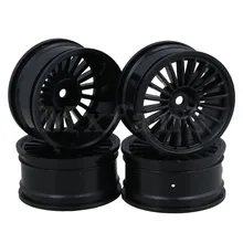 Mxfans Black Plastic 52mm Dia 20 Claw Wheel Rims for RC 1 10 On Road Racing