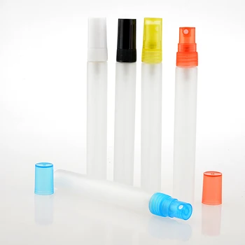 

100Pieces/Lot 10ML High Quality Frosting Travel Spray Bottle For Perfume Portable Contenitori Cosmetici Vuoti With Plastic Pump