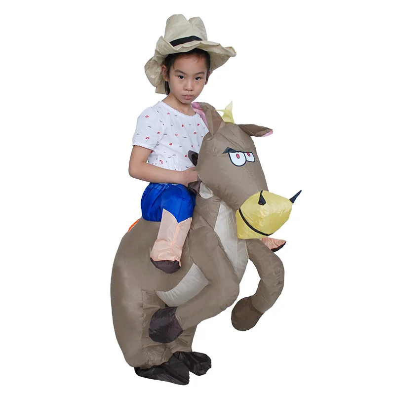 Coshome Adult Kids Inflatable Sumo Unicorn Dinosaur Costumes Cowboy  AirSuits Fancy Halloween Party Clothing (14)