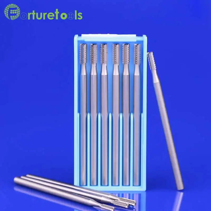 6pcs type F tungsten carving tools Router Bits dremel Rotary hand tools for jewelry head 0.6~2.3mm Shank dia 2.35mm TZ64
