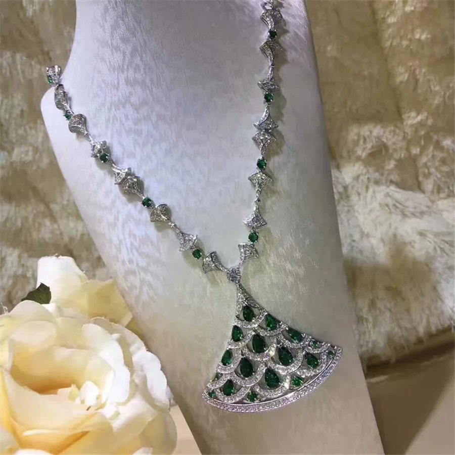 

xc484 Luxury Designer Fashion 925 Sterling Silver Jewelry zirconia Water droplets shape cf
