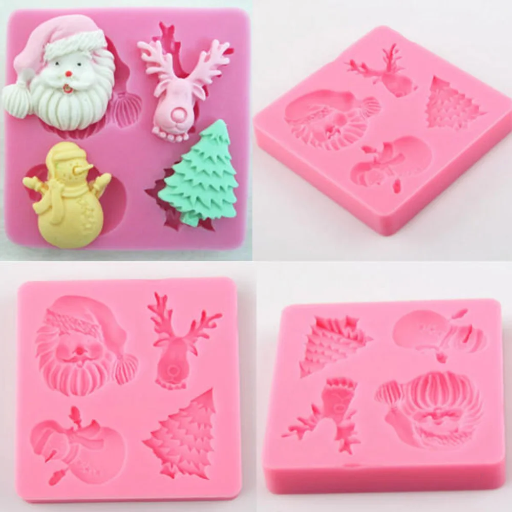 Новое поступление DIY Рождественская серия силиконовая форма для помадки форма для торта декоративная форма для выпечки 3D