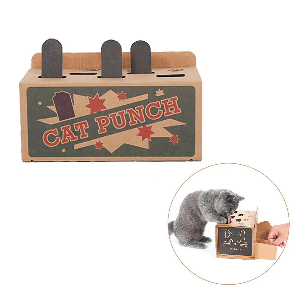 Из гофрированной бумаги для кота игрушка для ловли коробка Кошка Интерактивная игрушка скретч доска товары для домашних животных