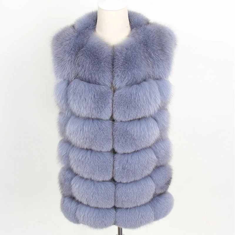 Maomaokong vera pelliccia di volpe cappotto donna inverno gilet di pelliccia naturale cappotto di vera pelliccia gilet per le donne giacca senza maniche donna