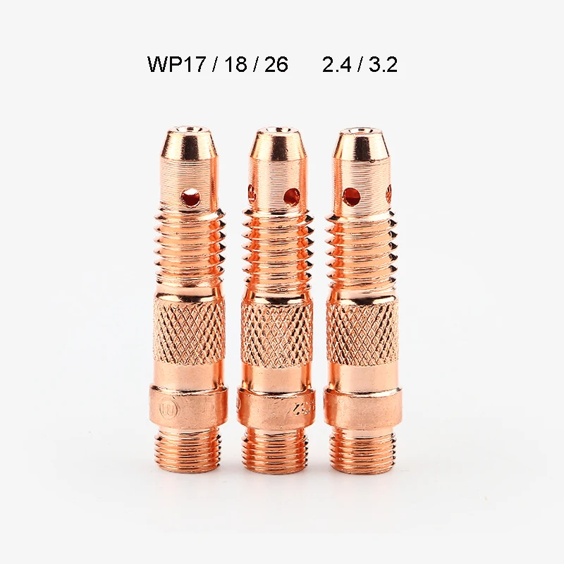 

3pcs/Lot Argon Arc Welding Accessories Air Guide Element WP17 / 18 / 26 Universal Connector Copper TIG Torch 2.4 / 3.2
