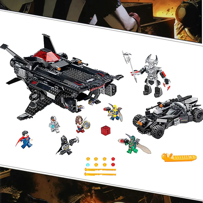 Bela 10846 DC Comic Super Hero Flying Fox Batmobile Airlift Attack Building Blocks Toys Compatible With Legoings Batman 76087