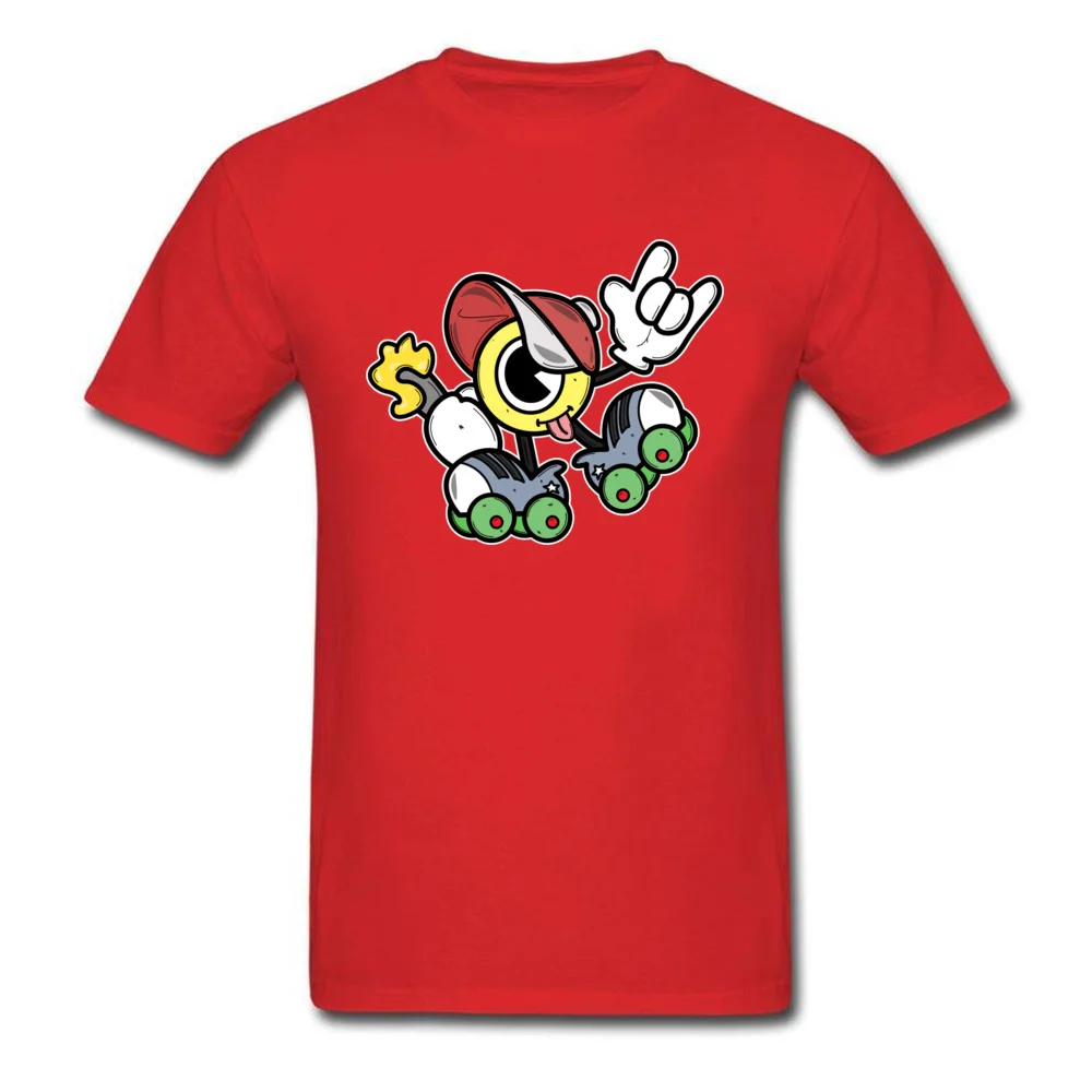 Roller Dabs Classic Normal Tops Shirt Round Collar Mother Day Pure Cotton Short Sleeve T Shirt for Men Custom Tee-Shirts Roller Dabs red