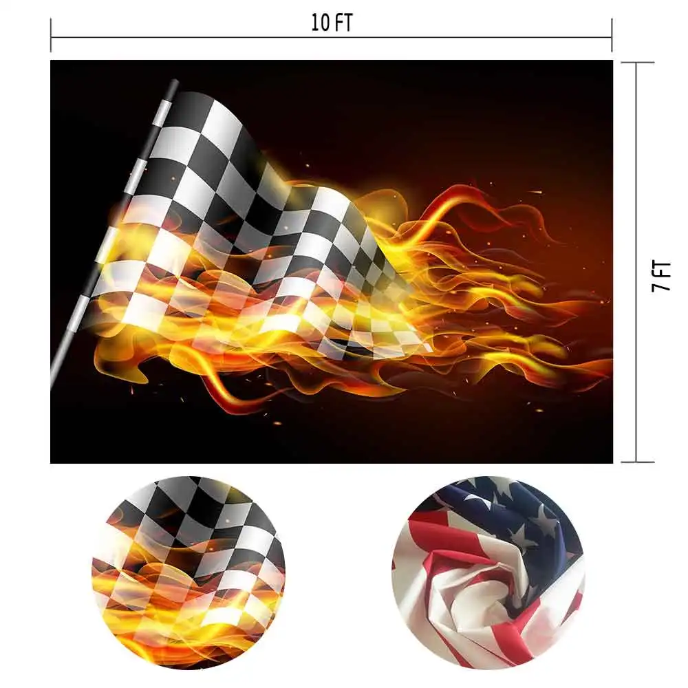 MTMETY черный красный фон пламя F1 гоночный клетчатый флаг фон фотостудия реквизит фон
