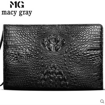 

meixigelei new crocodile leather men bag real leather man bag business casual men clutches large capacity envelope man bag