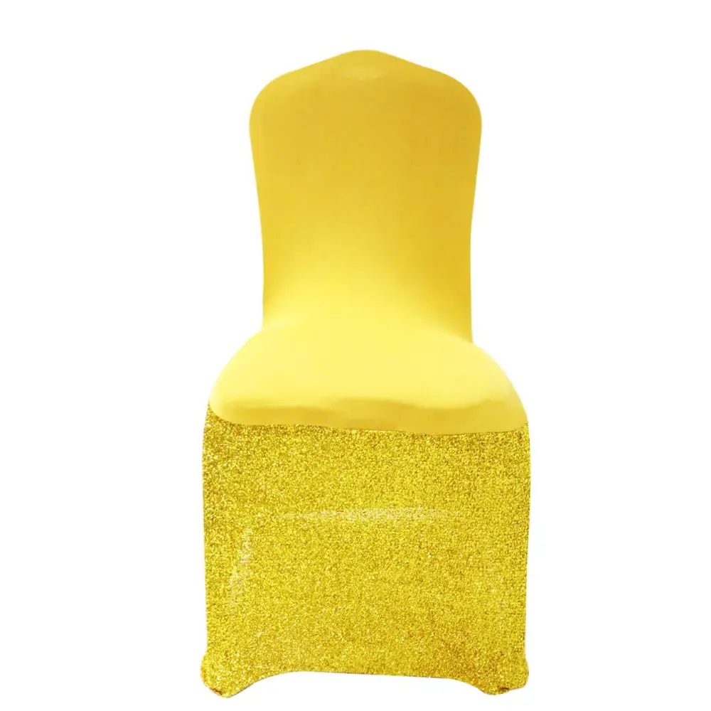 

chair cover Universal Stretch Polyester Wedding Party Spandex Coverings Glitter Stretch Chair Cover for Weddings Banquet Hotel