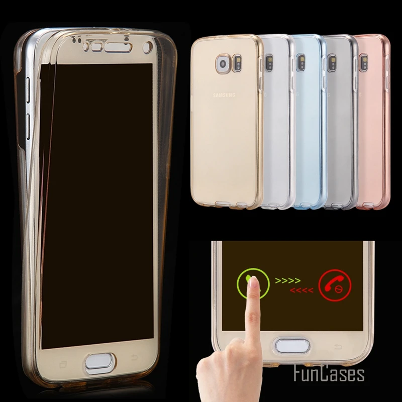 Прозрачный чехол для Samsung Galaxy S20 Plus S9 S8 S10 Lite 360 градусов мягкая задняя крышка из ТПУ
