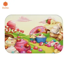 Сахарные конфеты коралловый флис Thicking Коврик для прихожей для коврик на кухню туалет ванна Нескользящие Коврики для пола анти-скользящий коврик