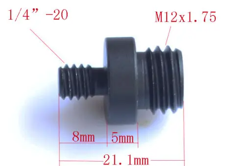 2x1/"-20 ° до M12 двойной мужской резьбовые винтовые адаптеры для 15-мм рельсовая система крепления цифровой зеркальной однообъективной камеры