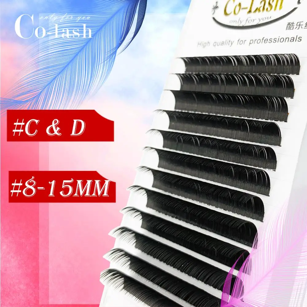 

Colash False Mink Eyelashes Extension Individual Natural Soft Lash Extension Professionals 3D Russia volume Silk Lash