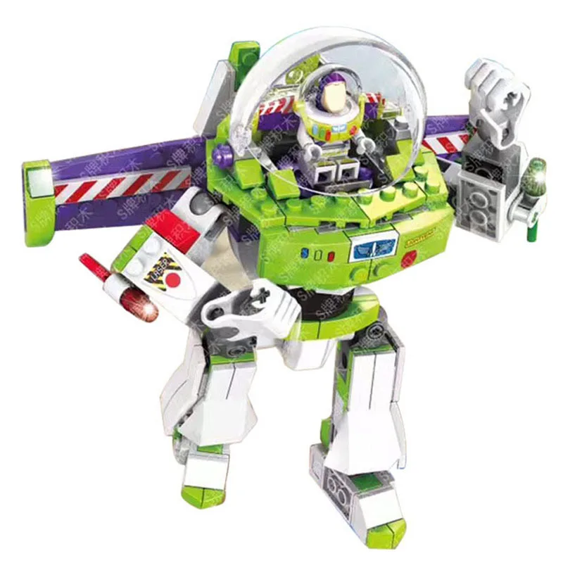

243Pcs+ Toy Story 4 Compatible Logoing Original Buzzed Blocks Set Lightyear Space Mech Building Bricks Movie 2 Toys For Children