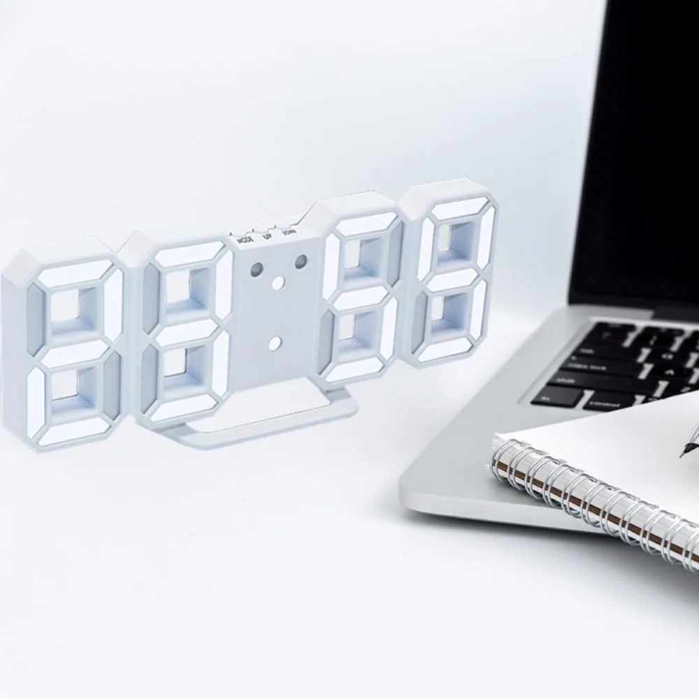  Modern Digital clock LED Table Clock Watches 12 Or 24 Hour Display Alarm For Home Room Decal Gift S