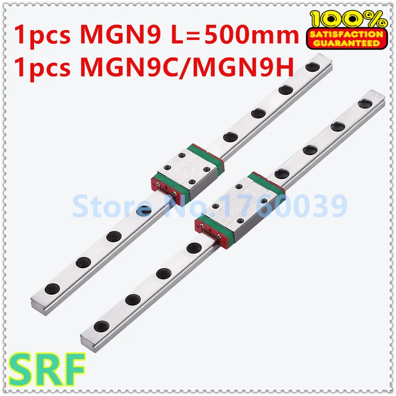 

1pcs 9mm width mini Linear Guide MGN9 L=500mm Linear Rail Way with 1pcs MGN9C or MGN9H Carriage block for CNC parts